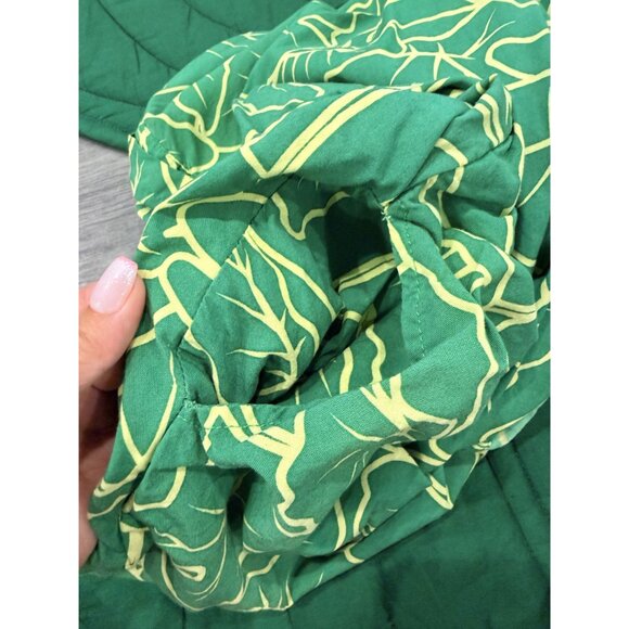 Wehi Designs Hawaii Womens One Size Kalo Taro Print Green Kimono Cardigan - Picture 6 of 10